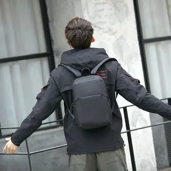 Компактный и удобный мужской рюкзак из прочного материала с застежкой-молнией, многофункциональная противоугонная дорожная сумка для мужчин Q290