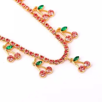 Новые модные ожерелья с геометрическими подвесками-бабочками Для женщин многоуровневых цветов С цепочкой из хрустальной вишни Женское ожерелье Ювелирные изделия