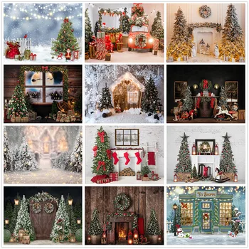 Фон для фотосъемки, Рождественская елка, камин, фон для фотосъемки, портрет ребенка, Рождественские фоны для фотостудии