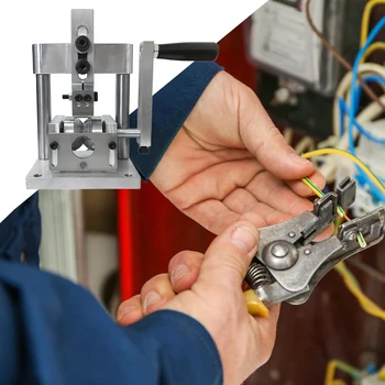 Портативный инструмент для зачистки кабелей Ручные инструменты для зачистки электрических линий Алюминиевый сплав с ручной дрелью или рукояткой для кабелей диаметром 1-30 мм