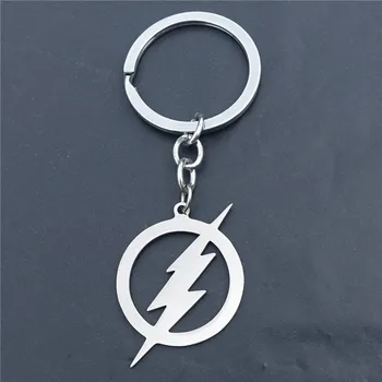 Вдохновленные Вспышкой Эмблемы Брелок Для Ключей Из Нержавеющей Стали CW Kid Flash С Эмблемой на Груди Брелок С Логотипом Lightning Charm Jesse Quick Earth-X