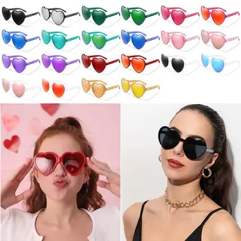 Модные очки для Косплея на Хэллоуин, солнцезащитные очки в форме сердца, солнцезащитные очки в форме сердца для женщин, очки с защитой от UV400, защитные очки