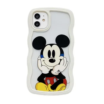 Чехол для телефона Disney Mickey Mouse для iPhone 14 13 12 iPhone 11 Pro Max, Мультяшный милый защитный чехол для предотвращения падения 