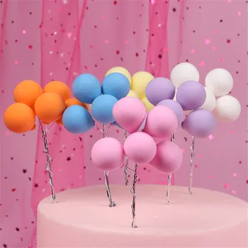 1 комплект красочного маленького воздушного торта с декоративным орнаментом, топпер для торта с шариками для детской свадьбы, дня рождения, украшения для вечеринки, прекрасные подарки
