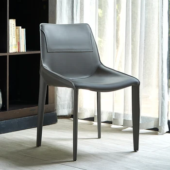 Скандинавские роскошные кожаные стулья-седла, домашний современный минималистичный кофейный стул, Итальянский Дизайнерский обеденный стул Mobili furniture GY50DC