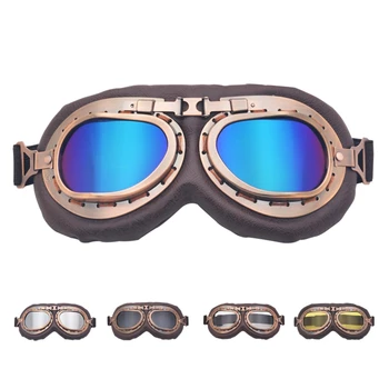 Мотоциклетные очки в стиле Ретро, Универсальные Солнцезащитные очки для пилотов и Байкеров, Дропшиппинг