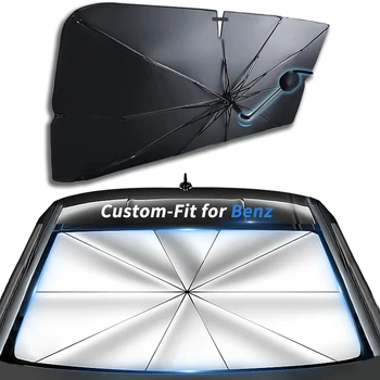 Автомобильные Складные Солнцезащитные козырьки на лобовое стекло Зонты Солнцезащитный козырек для Mercedes Benz с поворотом на 360 ° Аксессуары с гибкой ручкой