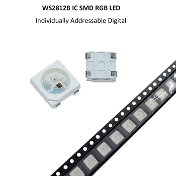 WS2812B RGB светодиодный Чип 5050SMD Белый PCB WS2812 Индивидуально Адресуемый Чип Пикселей DC5V 10-1000 шт.