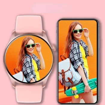Новые круглые женские смарт-часы 2023 года с полным сенсорным экраном, спортивный фитнес-трекер, водонепроницаемые женские умные часы для мужчин для Android iOS