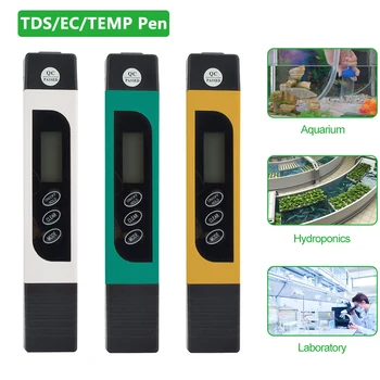3 в 1 TDS EC TEMP Test Цифровой Тестер Воды 0-4999PPM Анализатор Качества Питьевой Воды Монитор Многофункциональный Тест Чистоты Воды