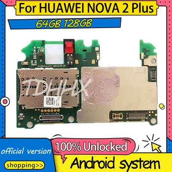 Оригинальная работа Хорошо разблокирована для Huawei NOVA 2 Plus Материнская плата Материнская плата для Huawei Nova 2 Plus Логическая плата 64 ГБ 128 ГБ