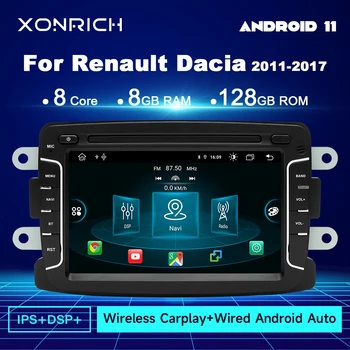 Беспроводной Автомобильный Мультимедийный Радиоприемник Carplay Для Dacia Lodgy Logan Duster Sandero Renault Captur/Lada/Xray Android 128G GPS Навигация