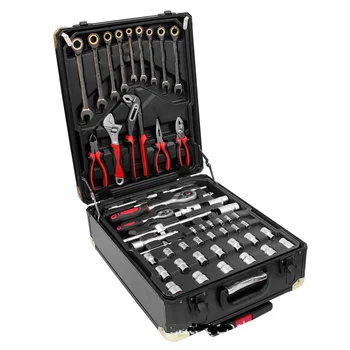 399шт Комплексный набор гаечных ключей Ящик для инструментов С храповиком Для обслуживания автомобилей двойного назначения