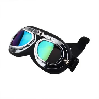 1 шт. Очки для пилота скутера, шлем, Винтажные очки для мотоциклетного шлема с защитой от ультрафиолета, Очки для мотокросса, очки для езды на мотоцикле