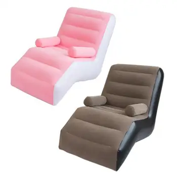 Надувной садовый диван для одного человека, мягкий диван-шезлонг, Складная Переносная кровать для взрослых, диван для отдыха в помещении на открытом воздухе