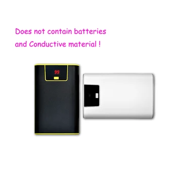1 шт. блок питания DIY с двумя USB-выходами Портативный внешний аккумулятор ЖК-дисплей с резервным зарядным устройством с батареями Light Reprovision