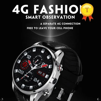 2019 новейшие Круглые 1,39-дюймовые AMOLED relogio inteligente 3G 4G с кожаным ремешком Смарт-часы Android Watch Phone Quad Core Smartwatch