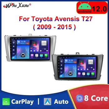 Автомобильное радио, Мультимедийный видеоплеер, GPS-навигация, Carplay, 2Din, 4G, Android 12, головное устройство для Toyota Avensis T27 2009 - 2015