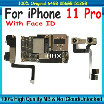 Для iPhone 11 Pro 11Pro Полностью Рабочая Материнская Плата С Face ID 64 гб 256 гб Бесплатная iCloud Разблокированная Материнская плата Оригинальная Логическая Плата