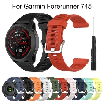 Для ремешков Garmin 745 Спортивный силиконовый ремешок для часов Garmin Forerunner 745 Сменный браслет на запястье Смарт-аксессуары