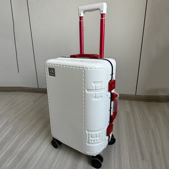 Коробка для тяги цвета бампера 20-дюймовая бесшумная посадка, высококачественная алюминиевая рама, багаж на 240 000 колес, клетчатый чемодан
