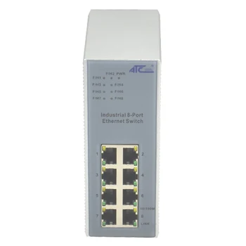 Промышленный коммутатор Ethernet, 100-Гигабитный кабель Ethernet, 8-портовый Адаптивный коммутатор Ethernet ATC-408