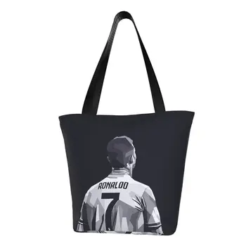 CR7 Криштиану Роналду, сумки для покупок, холщовая сумка для покупок, большая футбольная спортивная сумка