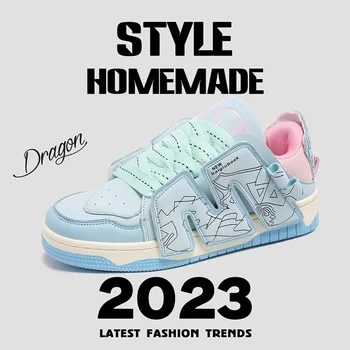 Новые оригинальные дизайнерские кроссовки Для мужчин и женщин, тренды 2023, Обувь для скейтборда, унисекс, кроссовки для скейтбординга на платформе, мужская уличная обувь