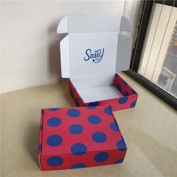 Изготовление на заказ гофрированных почтовых коробок подарочной упаковки с печатным дизайном 900шт коробок 1000шт наклеек из папиросной бумаги