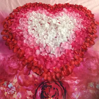 500ШТ Искусственных Лепестков роз, Красочные Романтические лепестки шелковых цветов для свадебной вечеринки, украшения ковра на дорожке ко Дню Святого Валентина