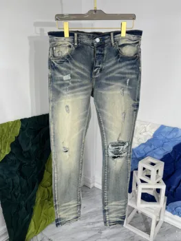Q04928 Модные мужские джинсы 2023 Подиум Роскошный известный бренд Европейский дизайн Мужская одежда для вечеринок
