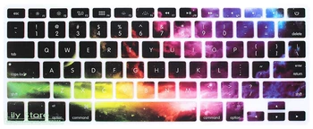 Цветная Туманность Галактика Звездная Крышка клавиатуры Силиконовая Кожа для MacBook Air 13.3 для MacBook Pro 13 15 с сетчаткой или без нее
