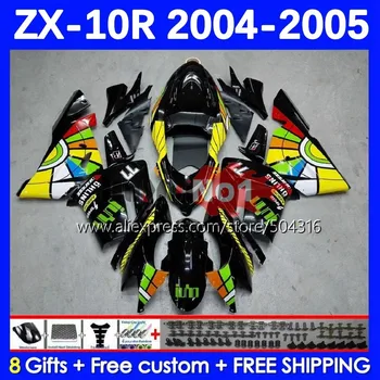 Обвес для KAWASAKI NINJA ZX-10 ZX 10R 10 R ZX-10R 04-05 71MC.6 1000CC ZX1000 CC ZX10R 04 05 2004 2005 Обтекатели с граффити