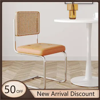Обеденный стул из ротанга в скандинавском стиле, Современный удобный обеденный стул минималистского дизайна, Уникальная мебель для дома Silla Comedor