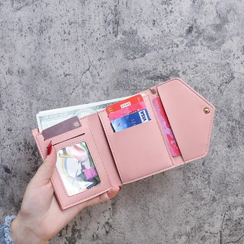 Розовый женский мини-кошелек с кисточками, держатель для карт, модный кошелек для монет