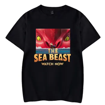 Футболка The Sea Beast Унисекс с круглым вырезом и Коротким рукавом, Женская Мужская футболка Harajuku Streetwear 2022, Одежда из Американского Аниме