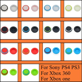 YuXi Нескользящий Силиконовый красочный Аналоговый Джойстик Thumbstick Thumb Stick Grip Caps Чехлы для PS3 PS4 Xbox 360 Xbox One Controller