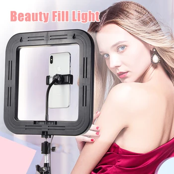 Квадратный Свет С Затемнением Beauty Fill Light 18см 28см Для Видео Youtube Live Light Для iPhone 3,5-6,5 дюймов Мобильный Телефон Selfie Live