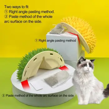 1 комплект креативной интерактивной когтеточки для кошек с четырьмя наклейками для массажа кошек