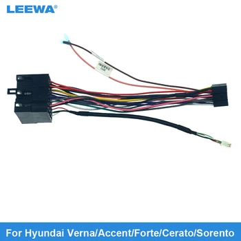 Автомобильный 16-контактный Жгут Проводов LEEWA USB-Адаптер Для Стереосистемы Hyundai Verna/Accent/Forte/Cerato/Sorento/Sportage/Soul