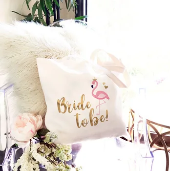 Стильная холщовая сумка-тоут для невесты, женская сумка, многоразовая продуктовая сумка через плечо большой емкости, свадебные сумки-тоут