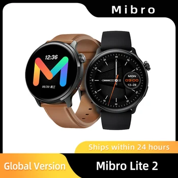 Глобальная версия Умных часов Mibro Lite2 с Bluetooth-вызовом, AMOLED-экраном, Спортивными водонепроницаемыми умными часами для мужчин и женщин