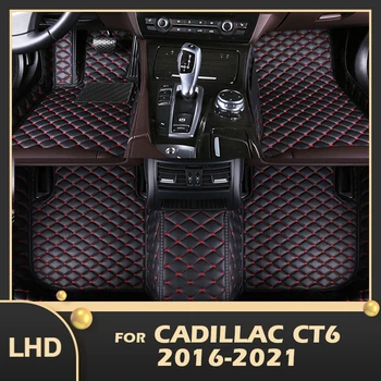 Автомобильные коврики для Cadillac CT6 2016 2017 2018 2019 2020 2021, Автомобильные накладки для ног на заказ, Автомобильные ковровые покрытия, Аксессуары для интерьера