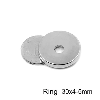 2 ~ 20 штук 30x4-5 кольцевого диска с отверстием 30x4 мм, 5 мм редкоземельного магнита 30x4-5 мм круглого магнита DIY 30 * 4-5n35