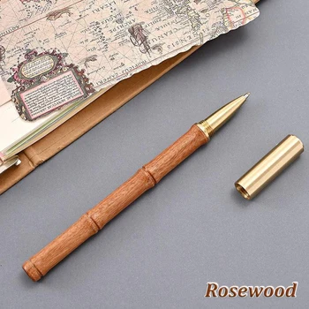 Шариковая ручка с винтажным бамбуковым узлом, высококачественная нейтральная ручка для подписи, Канцелярские принадлежности для студентов-бизнесменов, Письменные принадлежности для офиса