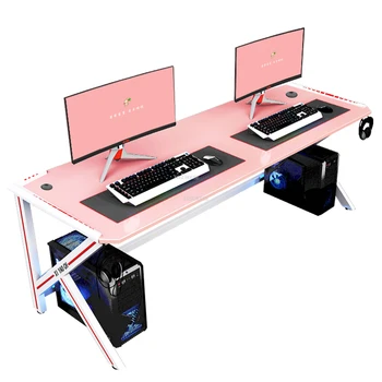 Современные деревянные компьютерные столы Европейская Офисная мебель Настольный Бытовой Игровой стол Креативный Розовый стол Компьютерный стол U