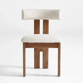 Деревянные стулья для столовой в кухне и спальне, Дизайнерский эргономичный комод из скандинавского бархата, Современная роскошная мебель для дома Sillas WKYZ