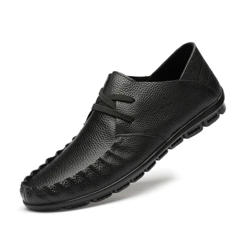 Мужская Повседневная Обувь из натуральной кожи, Дышащая Удобная Уличная Обувь высшего качества, Натуральная Кожа, Модные Zapatos De Hombre
