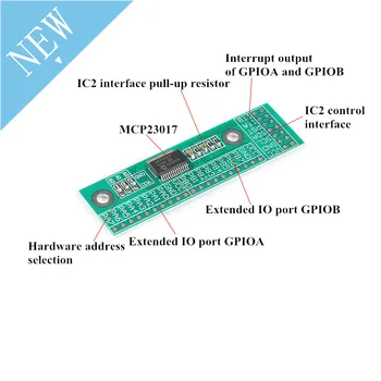 MCP23017 Интерфейс I2C 16-битный Модуль Платы Расширения Ввода-вывода Pin-Плата Преобразователя IIC в GIPO 25mA1 для Arduino