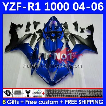 Корпус для YAMAHA YZF R 1 1000 куб. см YZF-1000 YZF1000 9No.14 1000CC YZF R1 YZF-R1 YZFR1 2004 2005 2006 04 05 06 Обтекатель Синий черный
